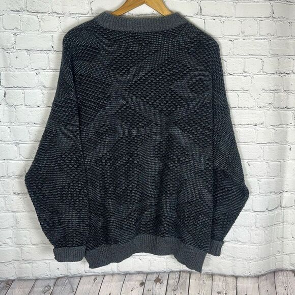Via Italia Mens Large Wool Alpaca Blend Sweater Italy VTG Preppy Academia - Picture 1 of 6